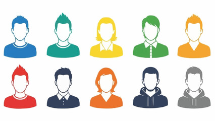 Collection of Diverse Anonymous User Profile Icons.