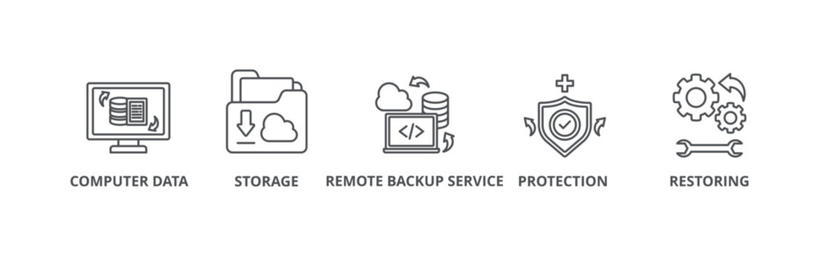 Backup banner web icon vector illustration concept