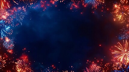 Epic Fireworks Background for Game and Event Banner