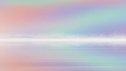 Obraz premium Peaceful Mindscape – Serene Emotional Concept rainbow and clouds