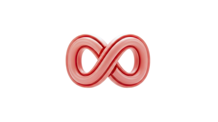 3D Infinity Symbol on White Background
