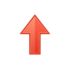 Pointing Upward: Orange Arrow Illustration for Direction, Navigation, and Growth Concepts