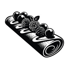 Crepe with toppings Vector, Silhouette, Illustration