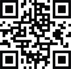 A black and white quick response code for digital information and data scanning