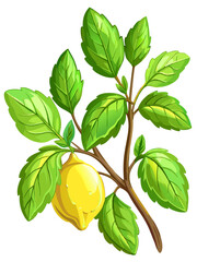 lemon tree with leaves