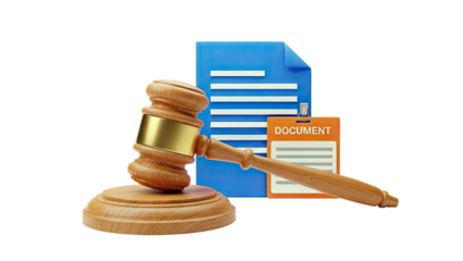 Wooden Gavel and Documents, Legal Concept
