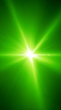 Bright light rays emanate on a vibrant green background, creating a luminous and eye-catching effect. Perfect for adding a dynamic touch.