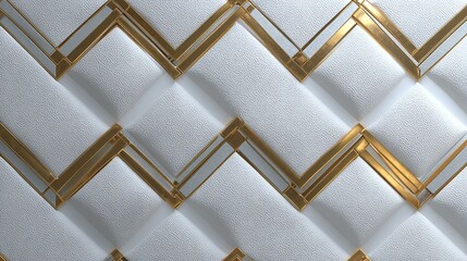 Thin gold rectangular frame with white background, luxury Art Nouveau border, elegant template for festive cards.