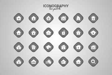 Minimal Home Iconography Template for Real Estate