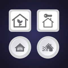 Modern Home & Smart House Icon Set