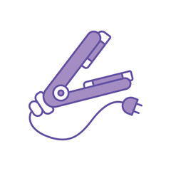 Fototapeta premium Hair Straightener icon clean and modern vector illustration