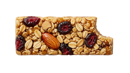 Delicious homemade granola bar with nuts and dried fruits