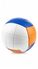 Fototapeta premium Spherical ball, paneled, various colors, solid white background