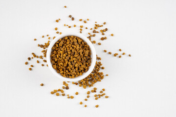 Honey bee pollen top view