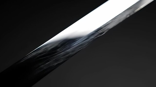 Abstract Blade Reflection: A Study of Light and Shadow, Creating a Visual Symphony
