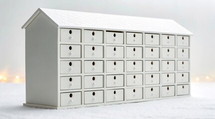 Charming Wooden Advent Calendar with 32 Drawers, Ideal for Festive Countdown and Holiday Surprises