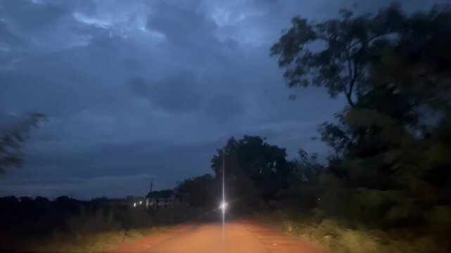 Night Time rural road driving
