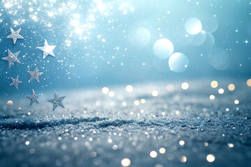 Shimmering gray glitter with celestial glow