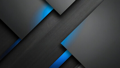 Dark Abstract Geometric Background with Blue Accent.