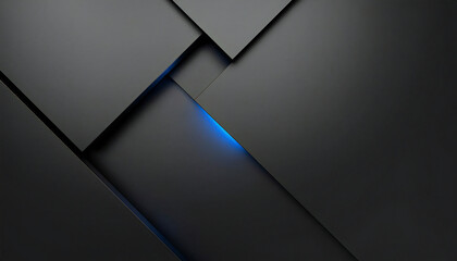 ブルーのアクセントが映えるダークトーンの抽象幾何学背景。