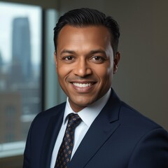 Professional businessman smiling