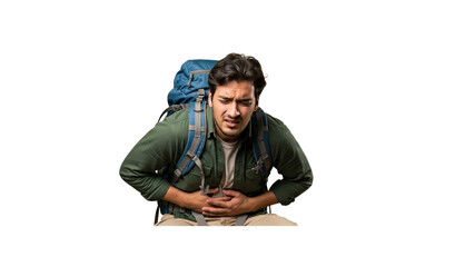 Hiker feeling pain in stomach