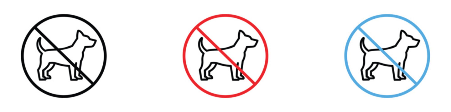 No Dogs Allowed Sign icon vector. prohibited entry for pets symbol. vector illustration.