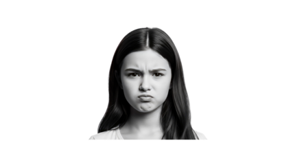 Grumpy Young Girl Portrait