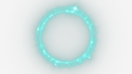 Lime green neon ring with sharp glare highlights, vibrant electric glow, clean digital style — isolated on white background, PNG