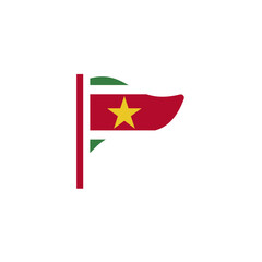 Suriname Flag Kids Hand Icon