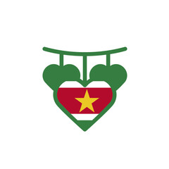 Suriname Flag Love Banner In Icon