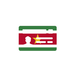 Suriname Flag Male Id Card In Icon 39