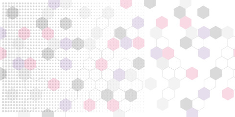 Fototapeta premium Vector hexagons pattern. Abstract geometric colorful texture background.