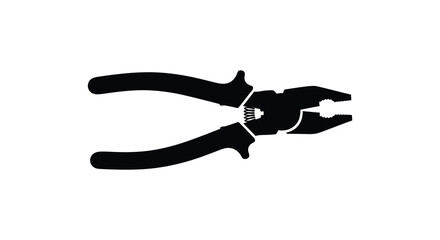 A striking black and white depiction of pliers presented in a bold dramatic silhouette © Niloy MotionArts 3D7