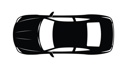 A top down view of a modern sports car design showcasing its sleek shape silhouette © Niloy MotionArts 3D7