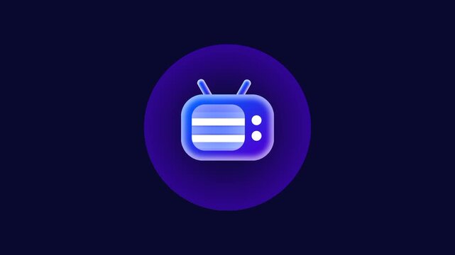 The purple television icon indicates video streaming services or the ability to watch digital broadcasts and media content on a handheld device