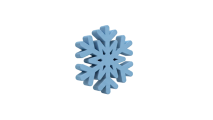 3D Blue Snowflake Icon
