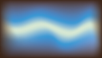abstract blurred blue glowing light wave flowing horizontally on dark background