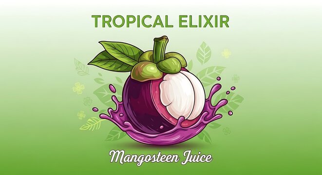 Mangosteen Juice Tropical Elixir Refreshing Drink.