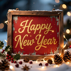 festive  happy new year display