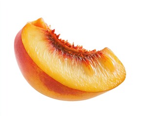 Close-up peach slice, vibrant colors (2)