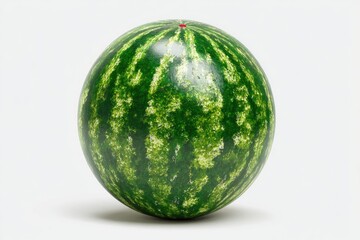 Round watermelon, vibrant green stripes
