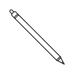 Line art mechanical pencil icon technical writing tool on white background Vector illustration