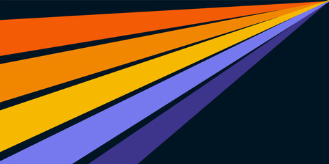 Abstract background of rainbow groovy Wavy Line design in 1970s Hippie Retro style. Vector pattern ready to use for cloth, textile, wrap and other.