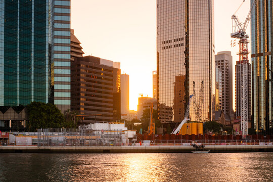 construction on the waterfront in Brisbane
