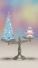 Balance of Peace and Joy Scale Symbolism Emotions. Concept featuring balance, peace, joy, scale, symbolism.