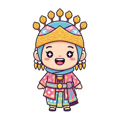 Girl in Cultural Costume.