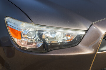 古い自動車のヘッドライト　Headlight of the old car