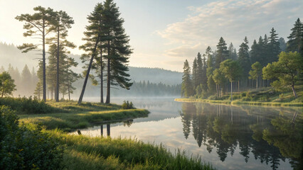 &ldquo;Reflections in a Mountain Valley"
&ldquo;Emerald Waters of the Highlands&rdquo;
&ldquo;Peaceful Mountain Lake at Dawn&rdquo;