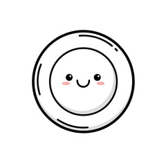 Obraz premium Cute Plate Character. (1)